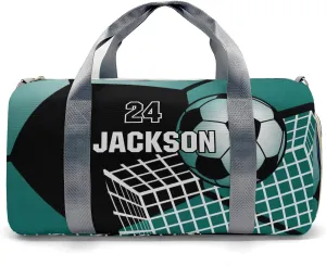Soccer Ball Gym Hunter Duffle Bag for Travel, Weekender Bag with Shoe Compartment, Carry On Overnight Bag Gym Bag Hospital Bags