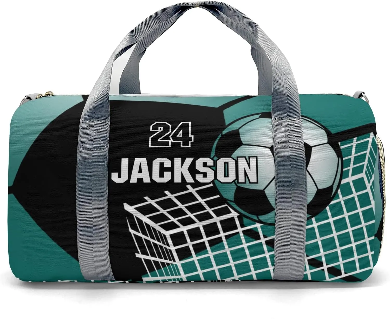 Soccer Ball Gym Hunter Duffle Bag for Travel, Weekender Bag with Shoe Compartment, Carry On Overnight Bag Gym Bag Hospital Bags