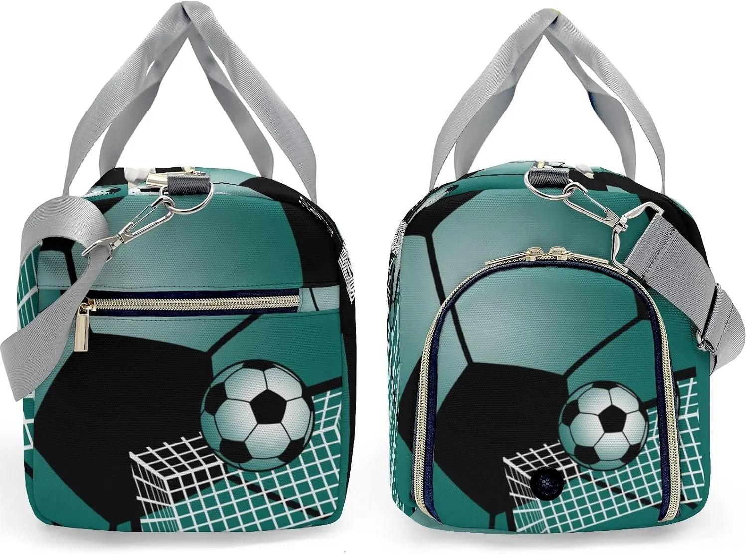 Soccer Ball Gym Hunter Duffle Bag for Travel, Weekender Bag with Shoe Compartment, Carry On Overnight Bag Gym Bag Hospital Bags