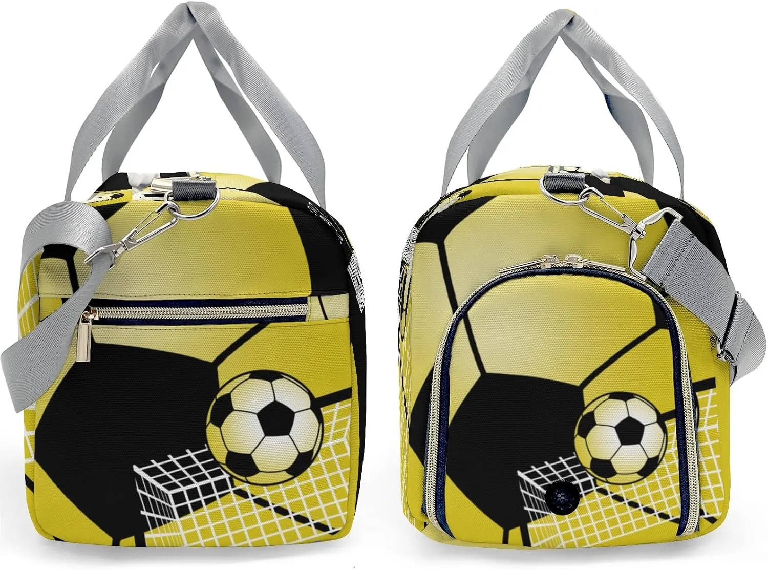Soccer Ball Gym Lemon Travel Duffel Bag,Sports Tote Gym Bag,Shoulder Weekender Overnight Bag for Women