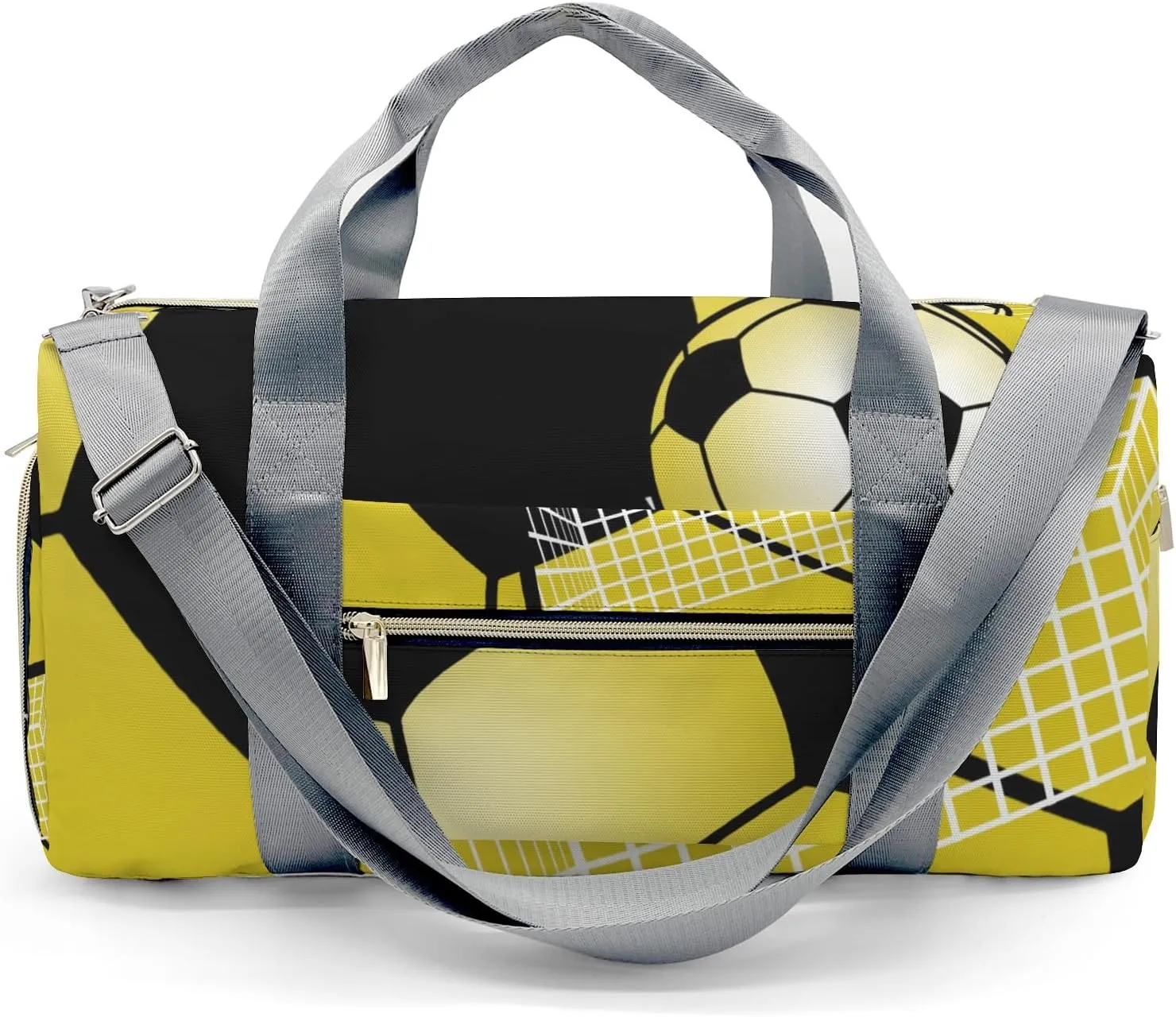 Soccer Ball Gym Lemon Travel Duffel Bag,Sports Tote Gym Bag,Shoulder Weekender Overnight Bag for Women