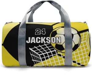 Soccer Ball Gym Lemon Travel Duffel Bag,Sports Tote Gym Bag,Shoulder Weekender Overnight Bag for Women