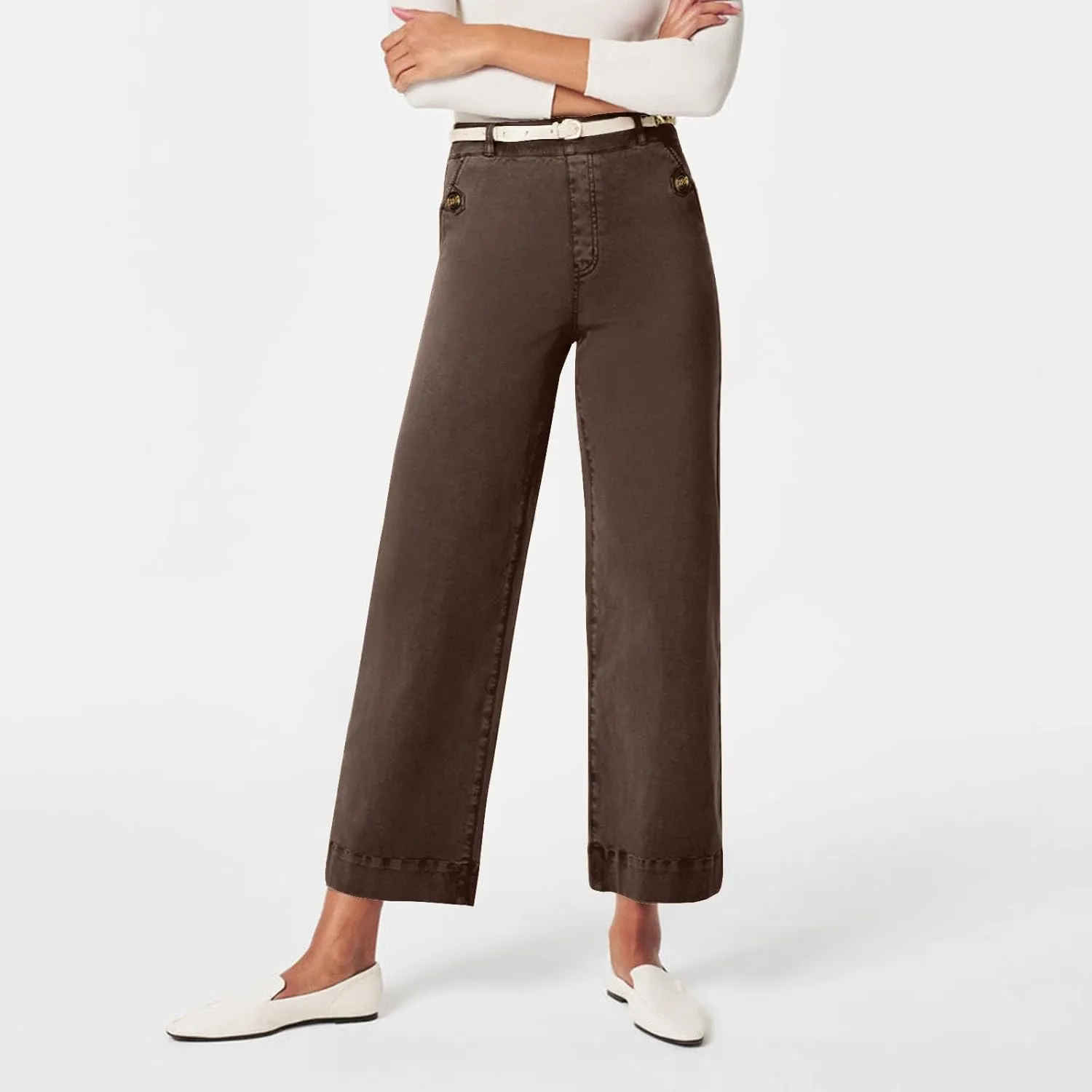 Straight Leg Jeans for Women High Stretch Bootcut Denim Pants Colorful Classic Ankle Jeans with Slant Pockets
