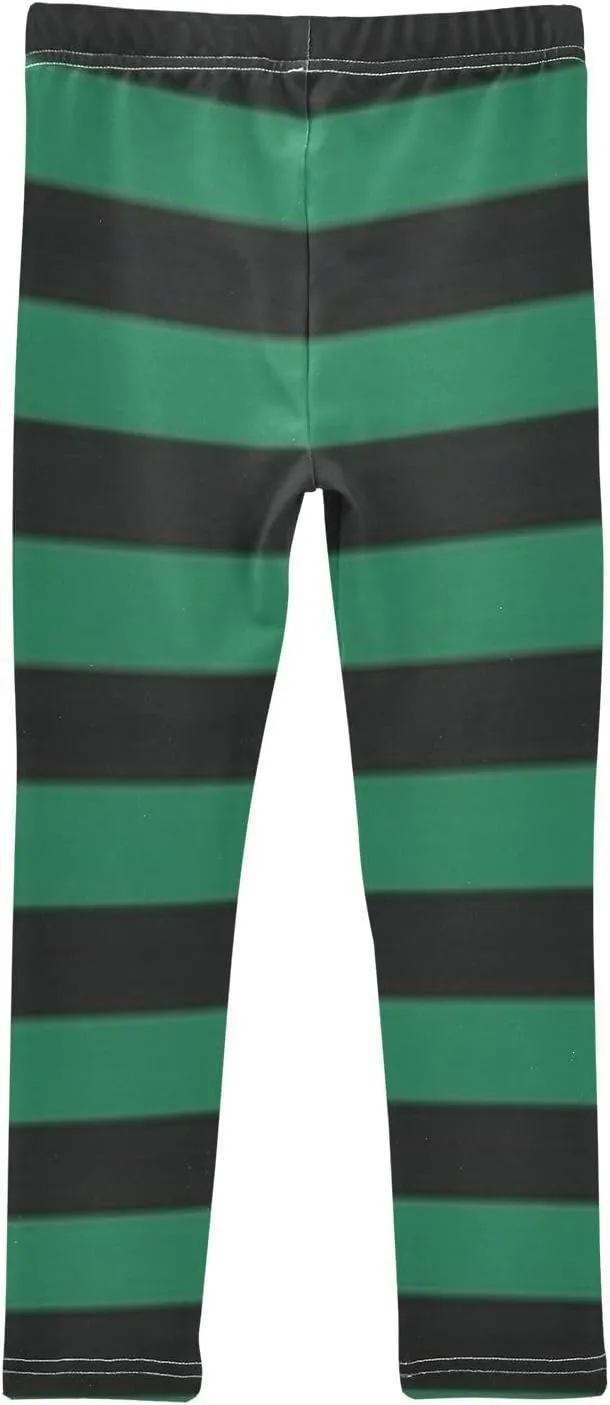 Striped Leggings for Girls Yoga Dance Pants Stretch High Waisted Ankle Length Tights Kids Leggings