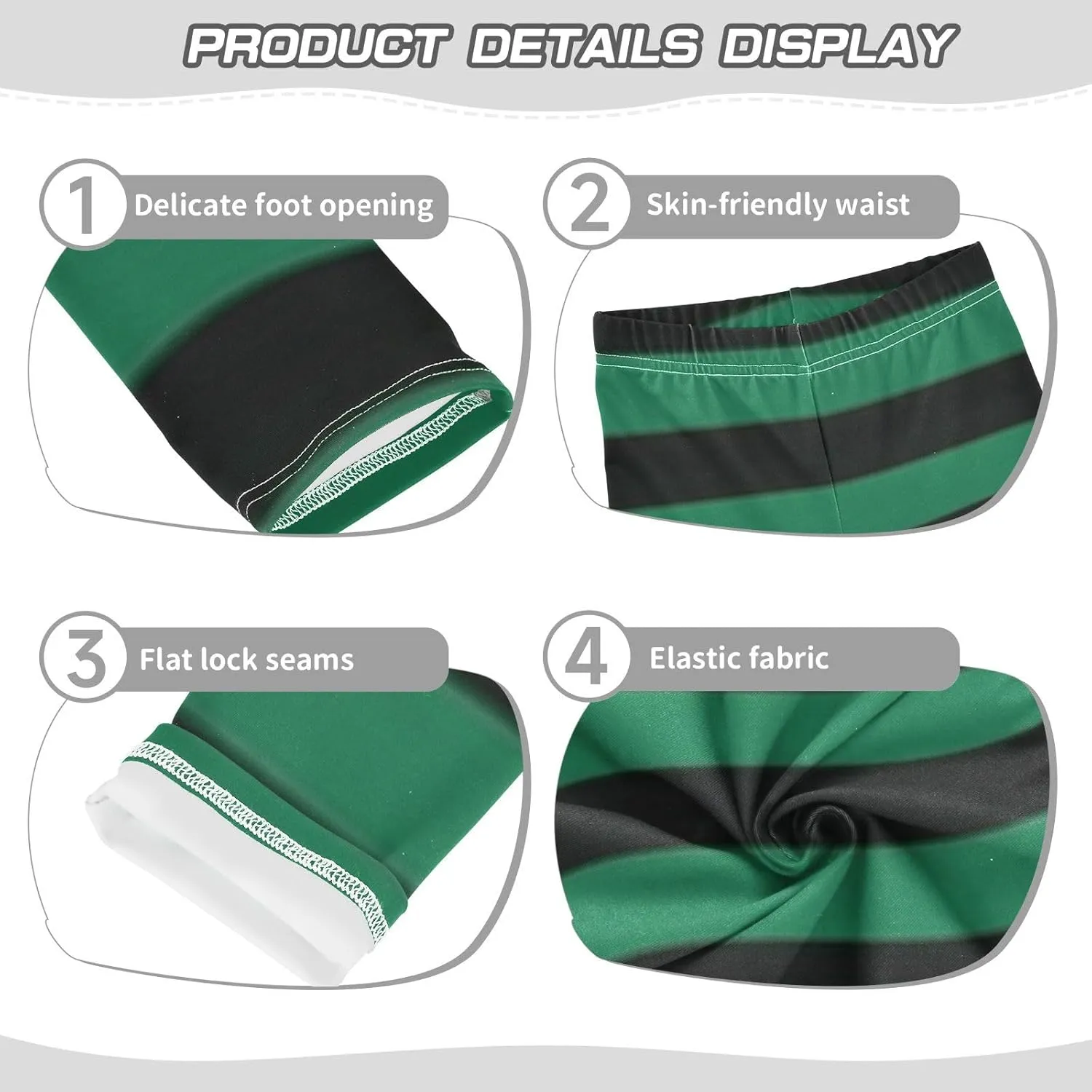 Striped Leggings for Girls Yoga Dance Pants Stretch High Waisted Ankle Length Tights Kids Leggings