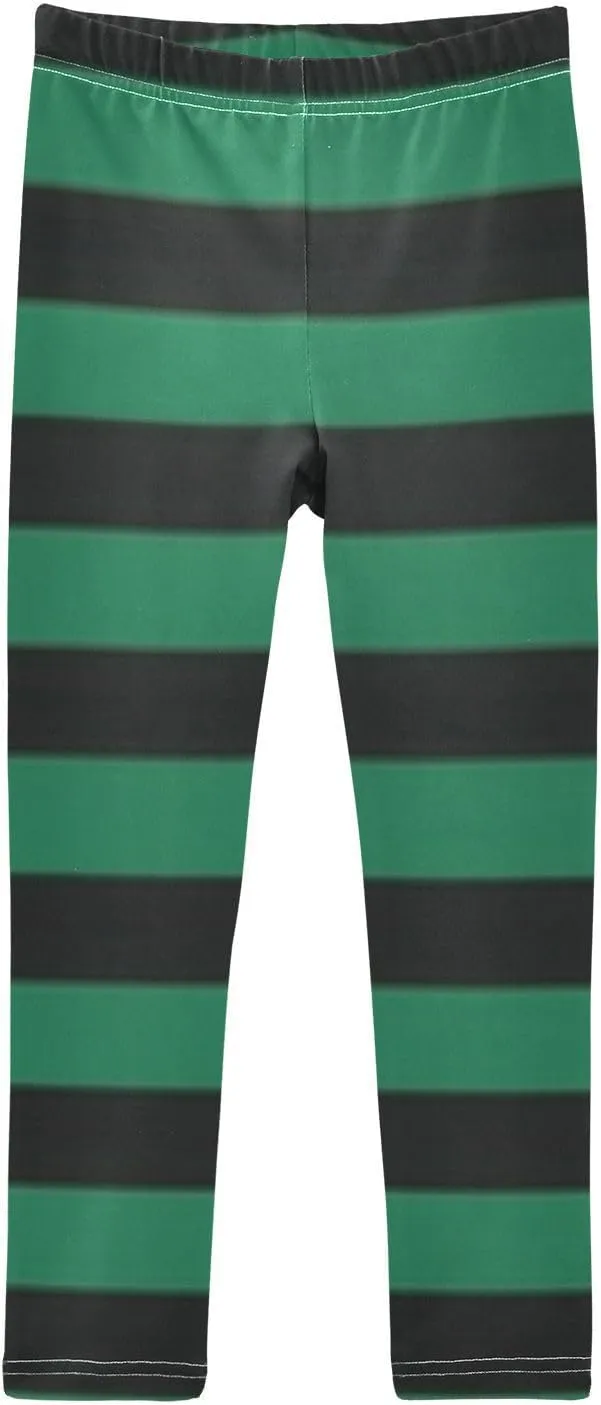 Striped Leggings for Girls Yoga Dance Pants Stretch High Waisted Ankle Length Tights Kids Leggings