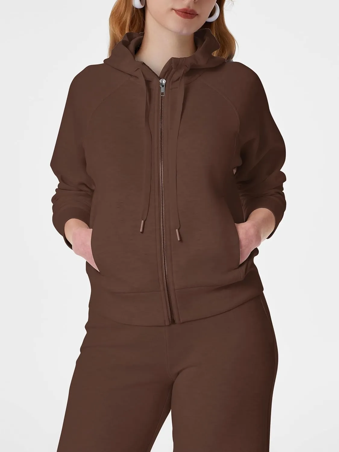 SuperPrity Women 2 Piece Outfits Sweatsuits 2024 Fall Zip Up Hoodie Sweatshirt Sweatpants Tracksuit Matching Sweat Lounge Set