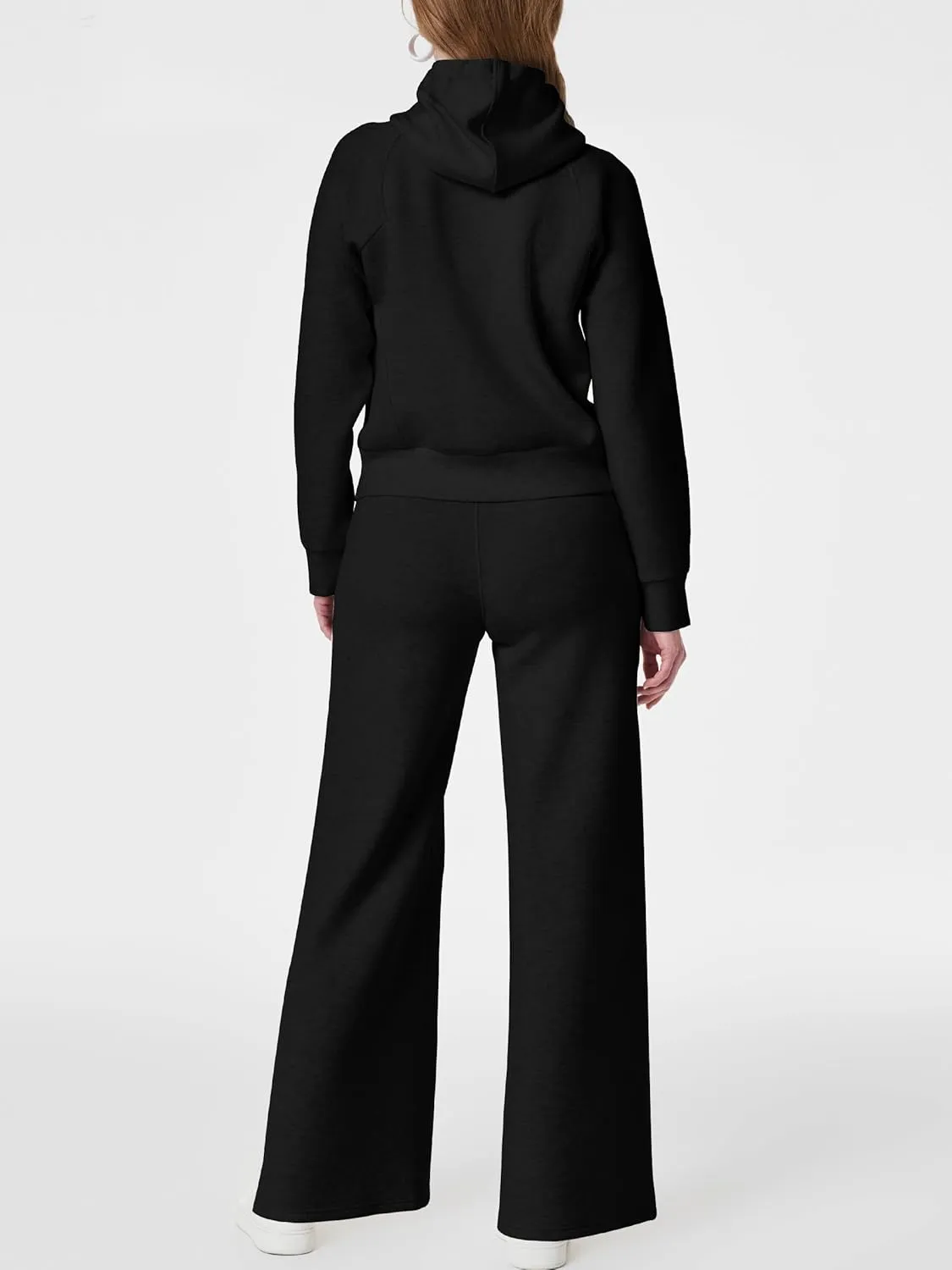 SuperPrity Women 2 Piece Outfits Sweatsuits 2024 Fall Zip Up Hoodie Sweatshirt Sweatpants Tracksuit Matching Sweat Lounge Set