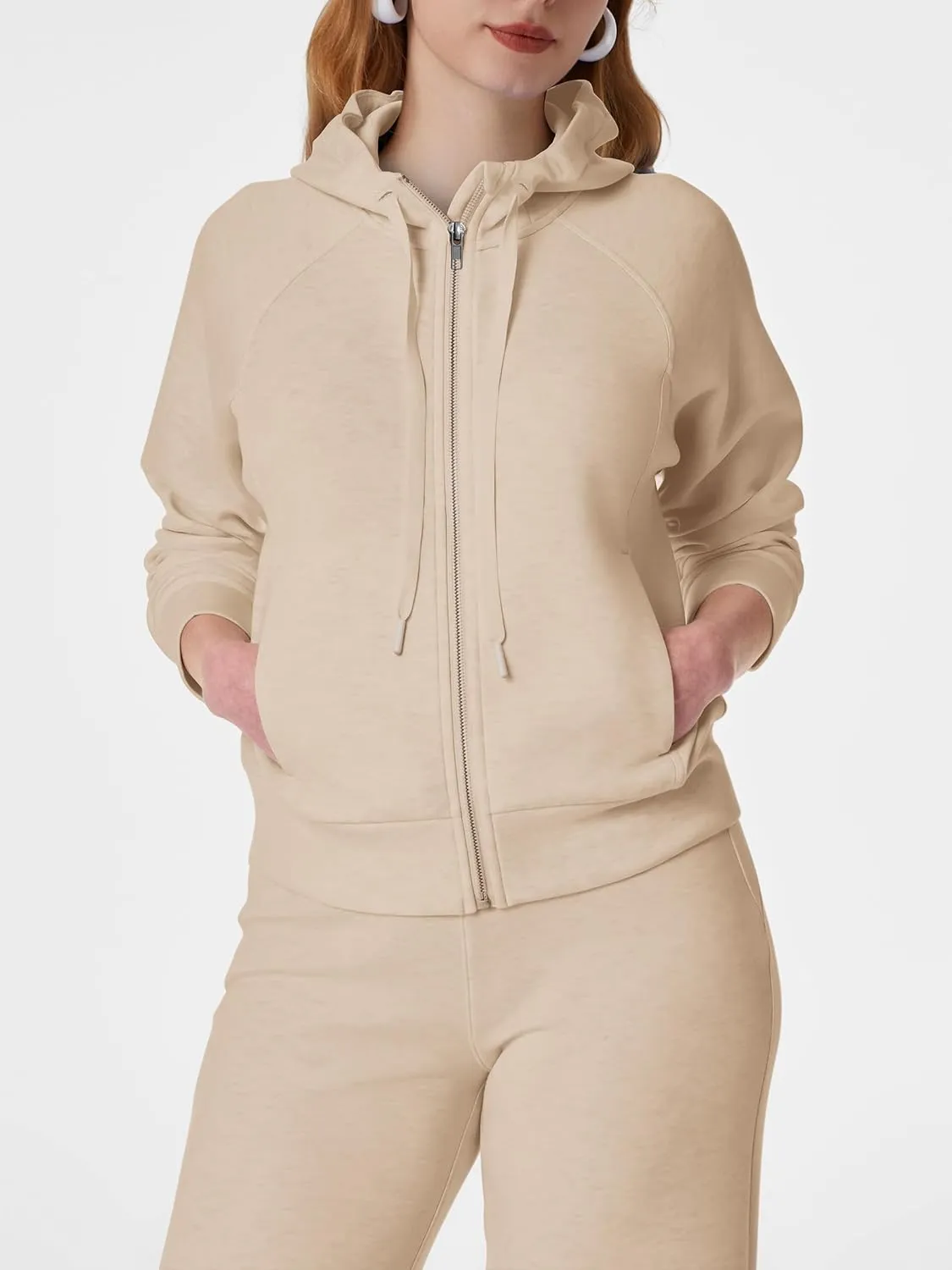 SuperPrity Women 2 Piece Outfits Sweatsuits 2024 Fall Zip Up Hoodie Sweatshirt Sweatpants Tracksuit Matching Sweat Lounge Set