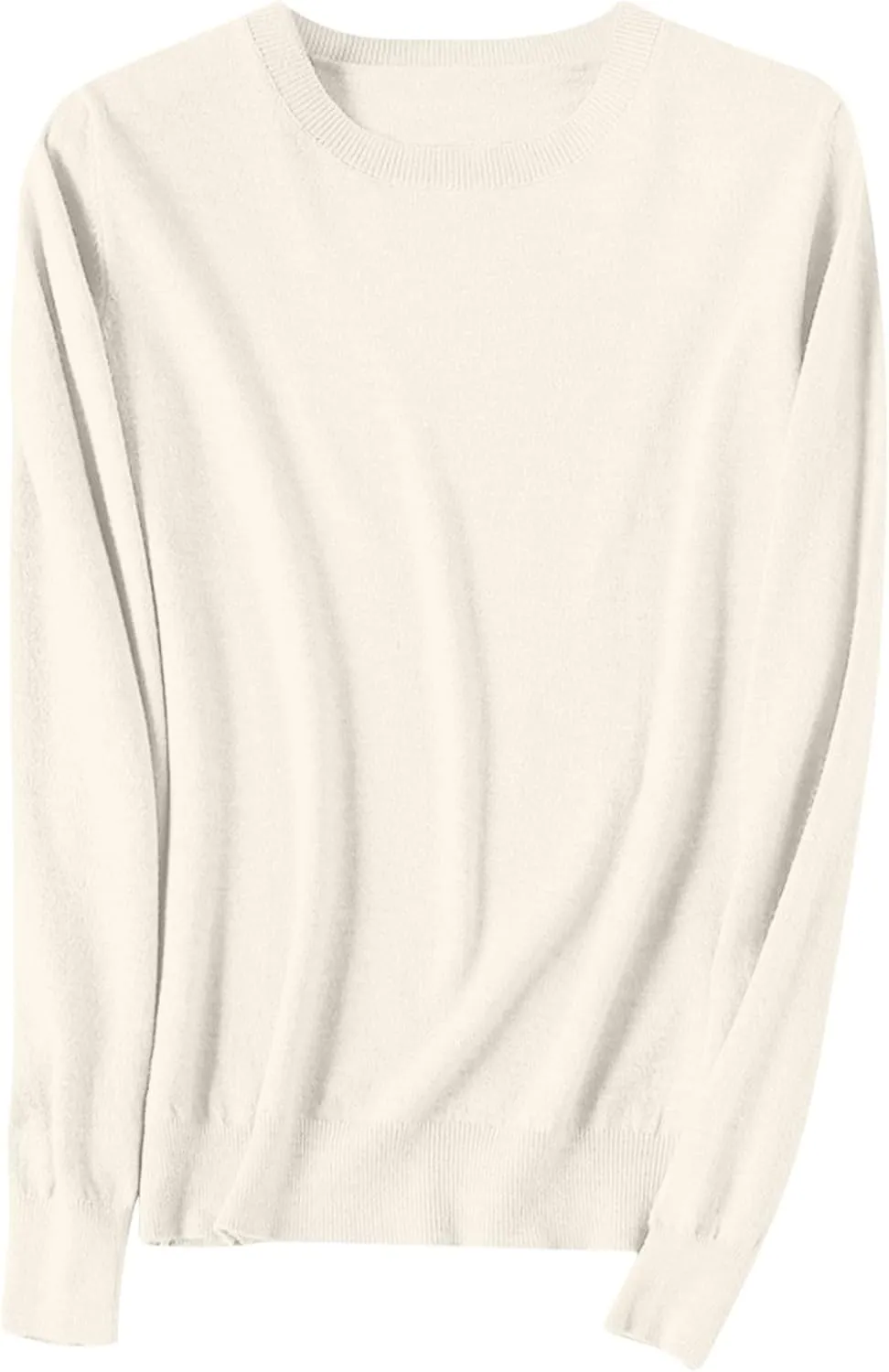 Sweaters for Women Trendy Crewneck Knit Long Sleeve Sweater Loose Fit Casual Solid Warm Soft Pullover Winter Tops