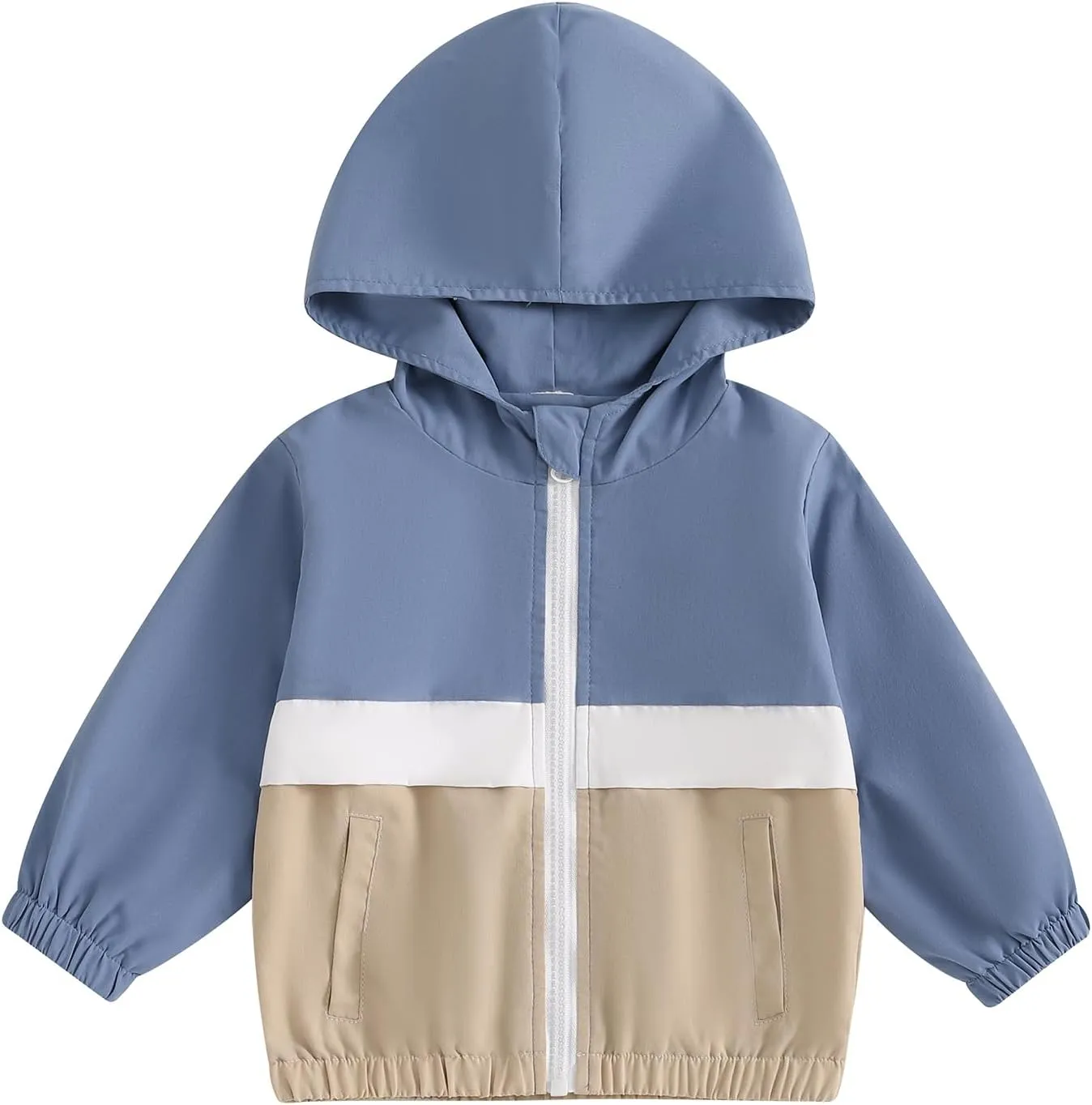 Toddler Baby Boy Hooded Jacket Long Sleeve Flap Pocket Zip Up Hoodie Coat Fall Winter Outwear