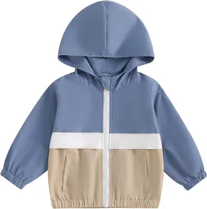 Toddler Baby Boy Hooded Jacket Long Sleeve Flap Pocket Zip Up Hoodie Coat Fall Winter Outwear