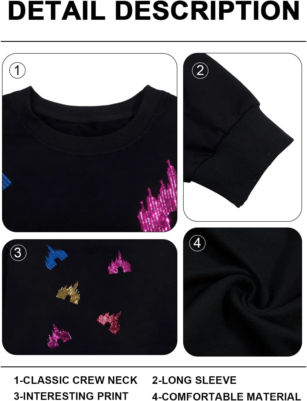 UNIQUEONE Bow Sweatshirt Womens Magic Kingdom Tee Shirt Colorful Pastel Bows Graphic Sweatshirts Oversized Holiday Pullover