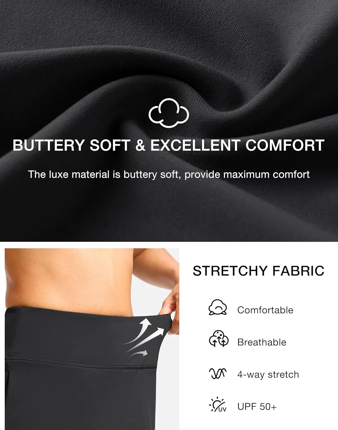 Viodia 18" Skorts for Woman with Pockets High Waisted Golf Tennis Skirts Knee Length Long Skort for Women Dressy Casual