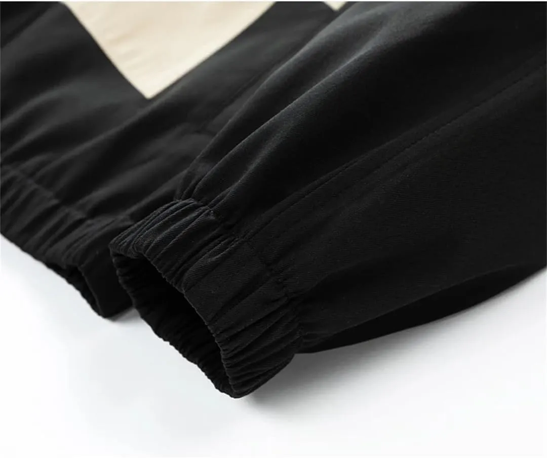 Vsadsau Hooded Jacket Men Streetwear Men's Tops Hip Hop Color Stitching Harajuku Loose Zipper Jacket
