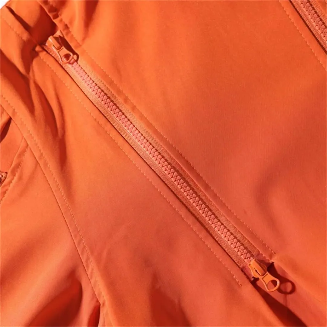 Vsadsau Hooded Jackets Men Hip Hop Zipper Solid Casual Coat Streetwear Outdoor Long Sleeve Jackets