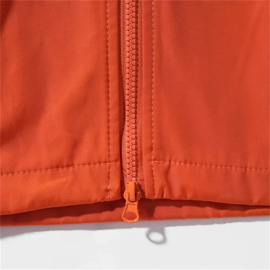 Vsadsau Hooded Jackets Men Hip Hop Zipper Solid Casual Coat Streetwear Outdoor Long Sleeve Jackets