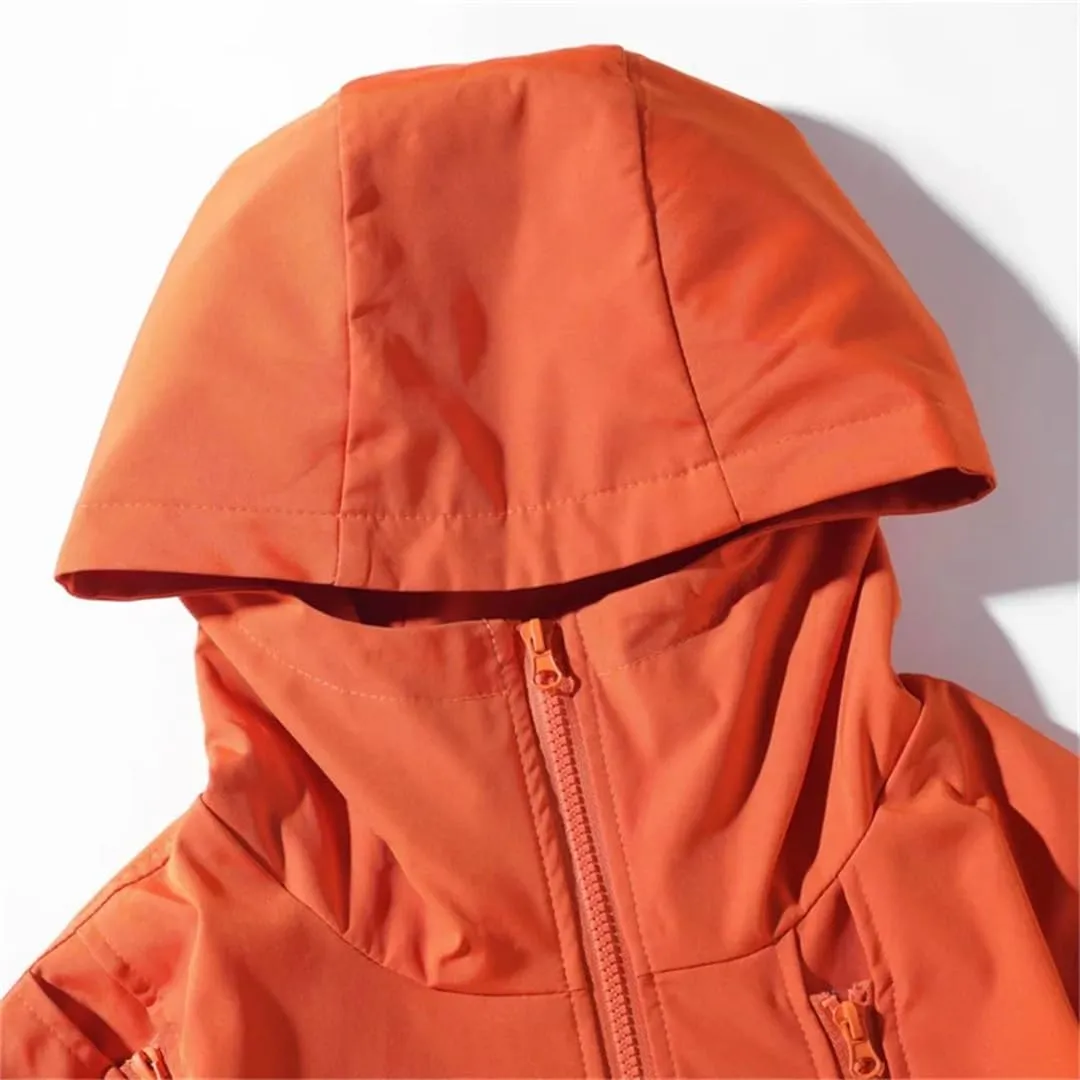 Vsadsau Hooded Jackets Men Hip Hop Zipper Solid Casual Coat Streetwear Outdoor Long Sleeve Jackets