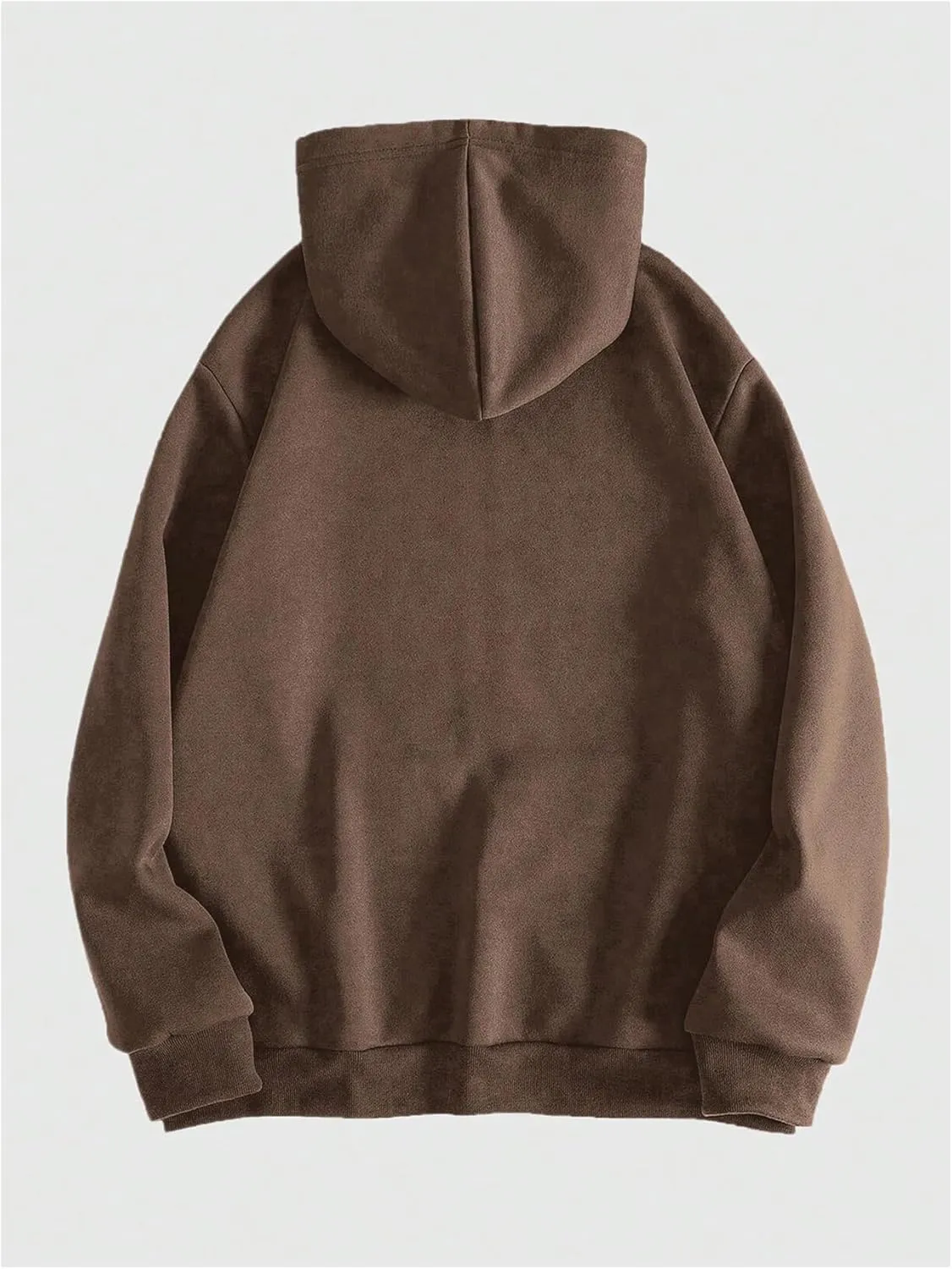 WDIRARA Men's Goth Skull Letter Graphic Drawstring Hoodie Long Sleeve Zip Up Sweatshirt