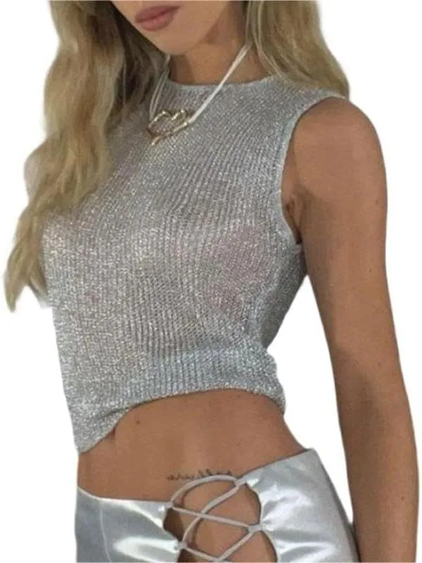 Women Floral Lace Tank Top Y2k Sexy Mesh See Through Cami Top Sleeveless Slim Fit Vest Top Summer Streetwear