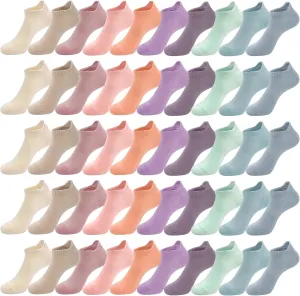 Women No Show Viscose Bamboo Socks Arch Support Thin Low Cut Bulk Breathable Soft Family Wholesale 50 Pairs