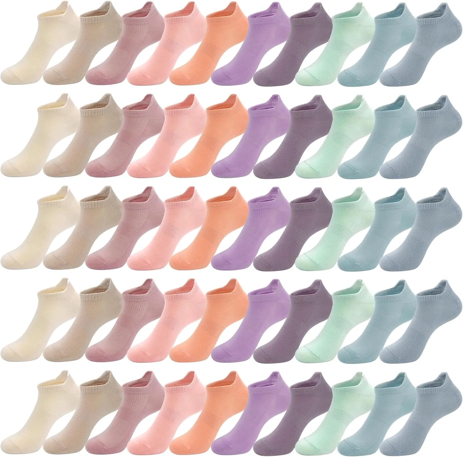 Women No Show Viscose Bamboo Socks Arch Support Thin Low Cut Bulk Breathable Soft Family Wholesale 50 Pairs