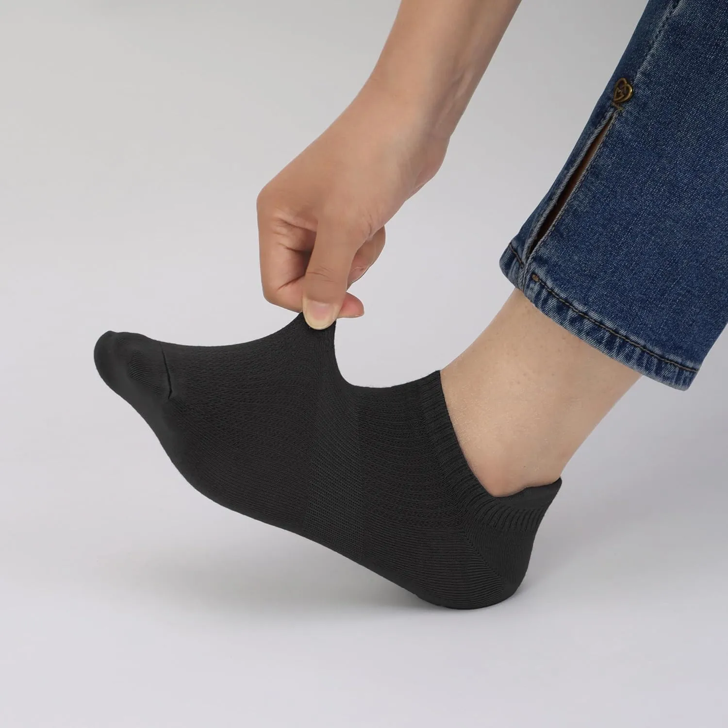 Women No Show Viscose Bamboo Socks Arch Support Thin Low Cut Bulk Breathable Soft Family Wholesale 50 Pairs