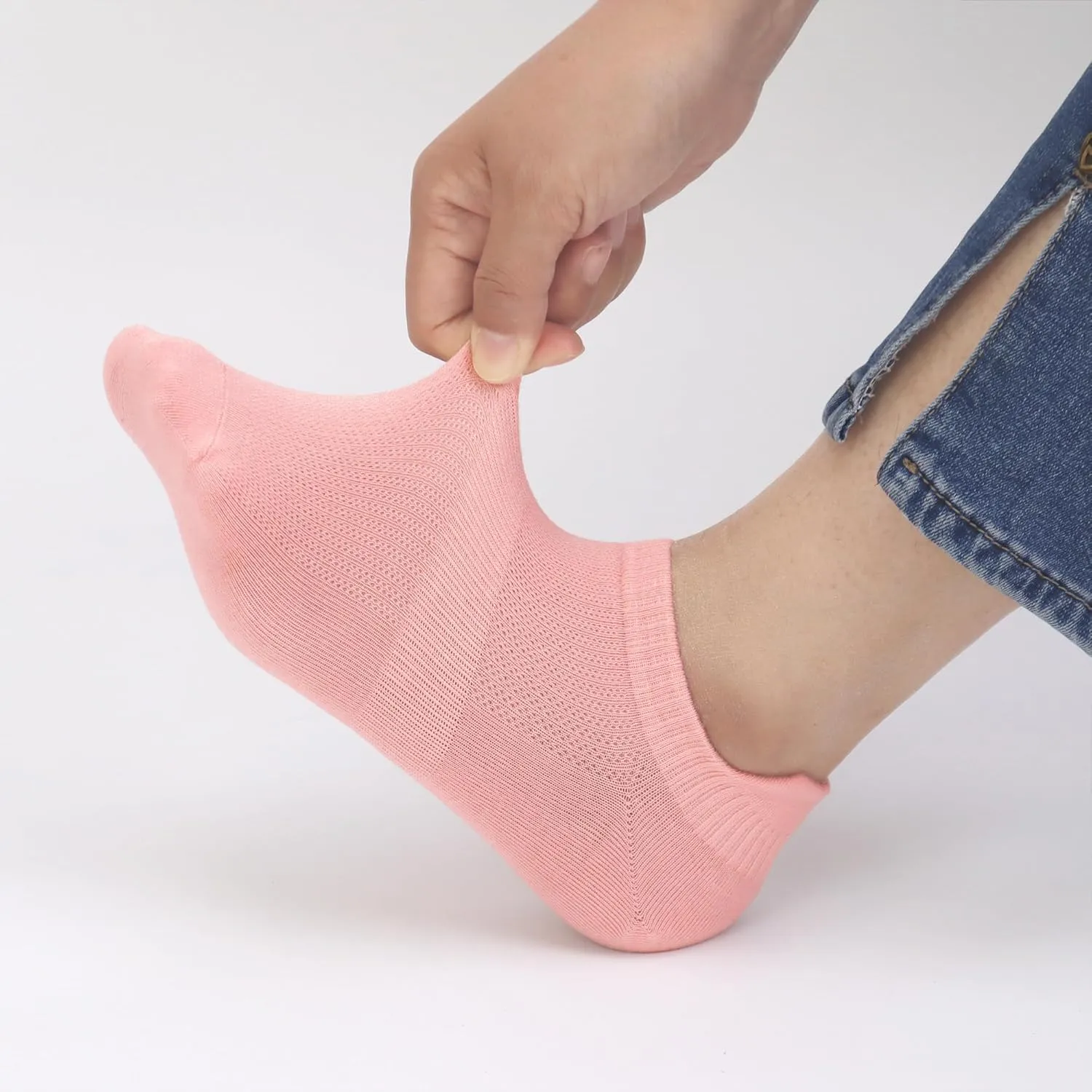 Women No Show Viscose Bamboo Socks Arch Support Thin Low Cut Bulk Breathable Soft Family Wholesale 50 Pairs