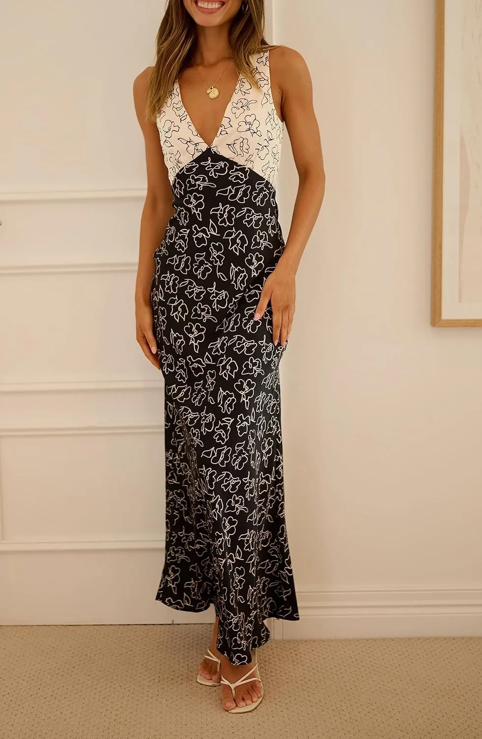Women Sexy Spaghetti Strap Patchwork Maxi Dress Off Shoulder Hollow Out Long Dress Y2k Bodycon Backless Night Party Dress