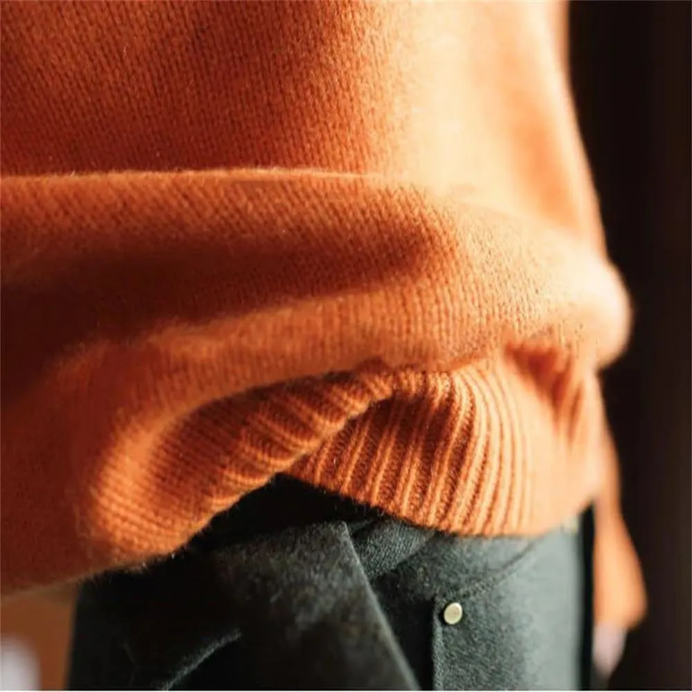 Women Turtleneck Sweater Thick Tops Winter Casual Warm Oversize Knit Pullover Jumper