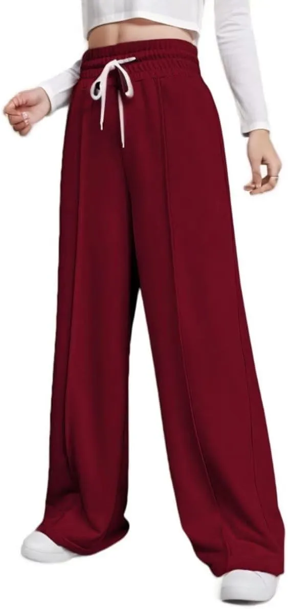 Women's Drawstring High Waist Wide Leg Sweatpants Oversized Sweats Pants Dressy Joggers Lounge Trousers with Pockets