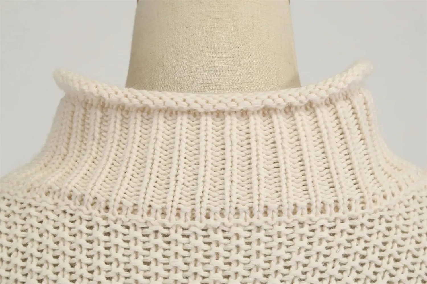 Women's Loose Winter Turtleneck Knitted Jumpers Casual Red Sweaters Ladies Oversized Thick Sweater