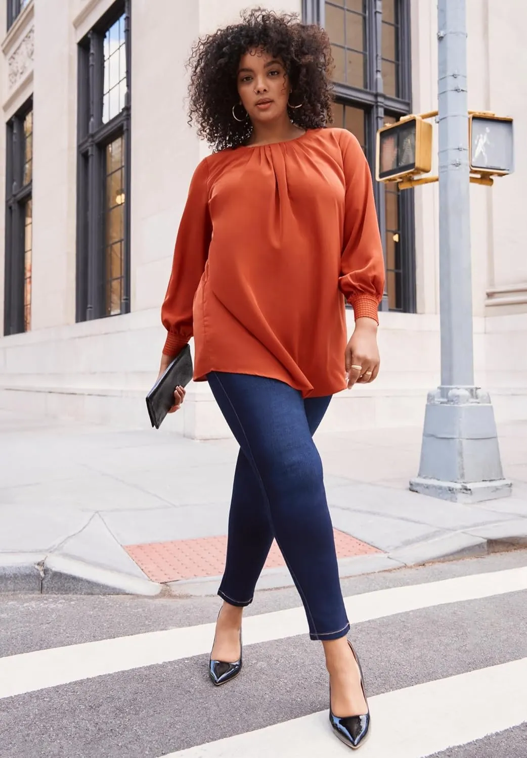 Women's Plus Size Petite Butter Denim Skinny Jean