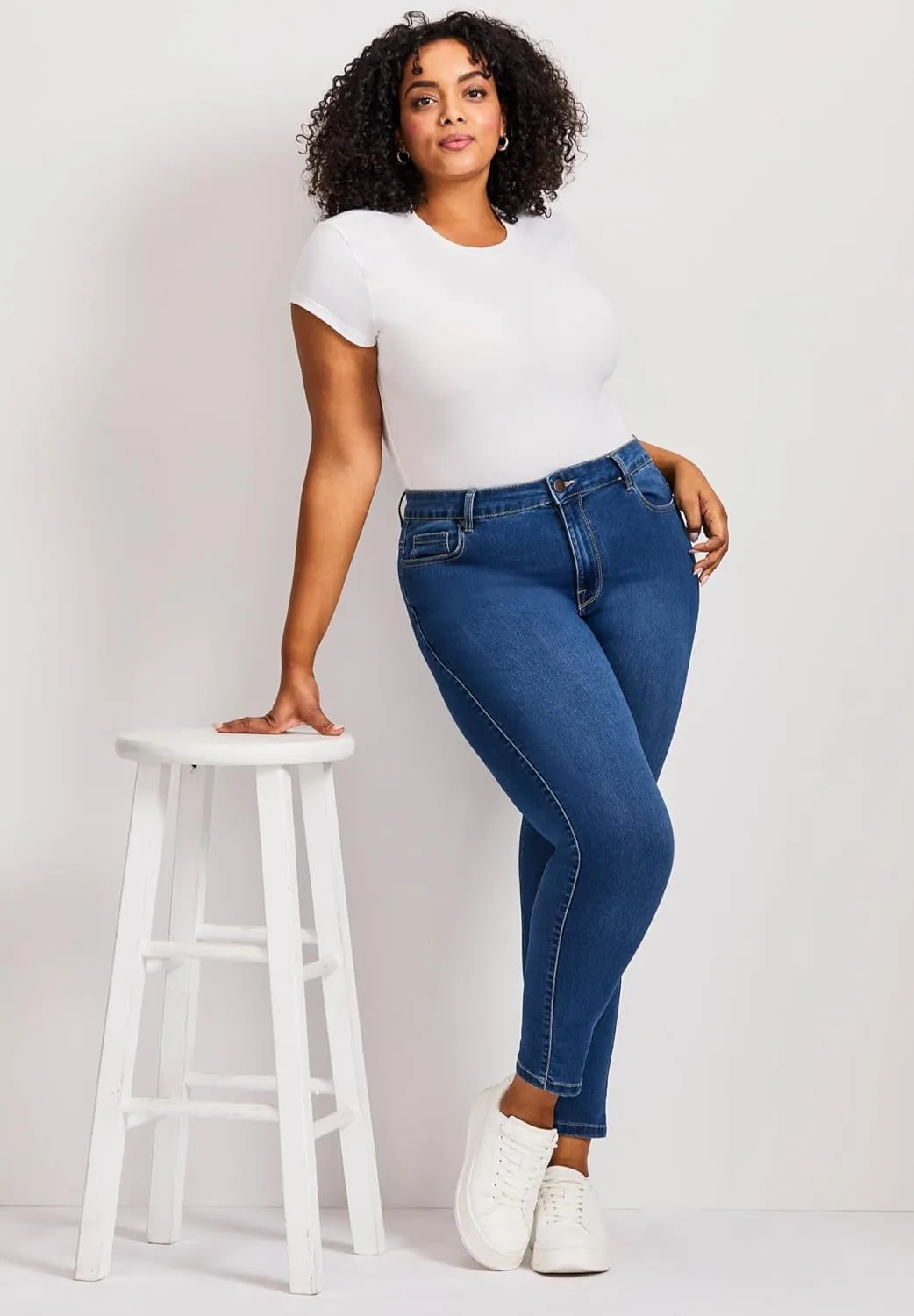 Women's Plus Size Tall Butter Denim Skinny Jean