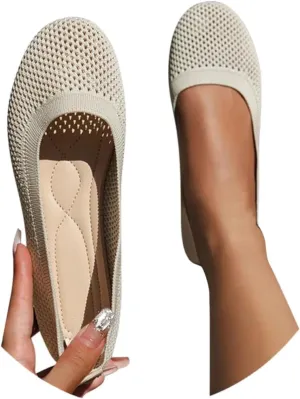 Women's Round Toe Ballet Flats 2025 Fashion Dress Casual Flats Shoes for Work Office, Non Slip Comfortable Flat Shoes