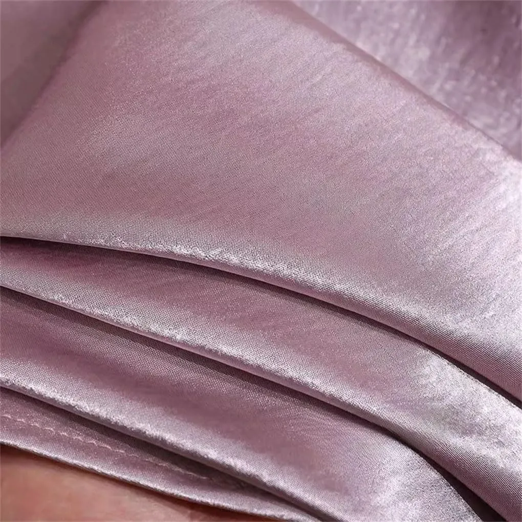 Women's Satin Fishtail Skirt Splicing A-Line Office Lady Long Skirt