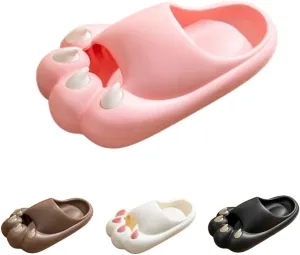 Women's Slippers Cute Simulated Cat Kitten Animal Claw Monster Girl's Thick Soles Indoor Outdoor Slippers
