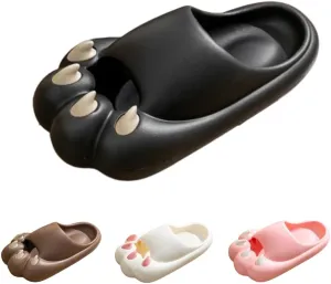 Women's Slippers Cute Simulated Cat Kitten Animal Claw Monster Girl's Thick Soles Indoor Outdoor Slippers