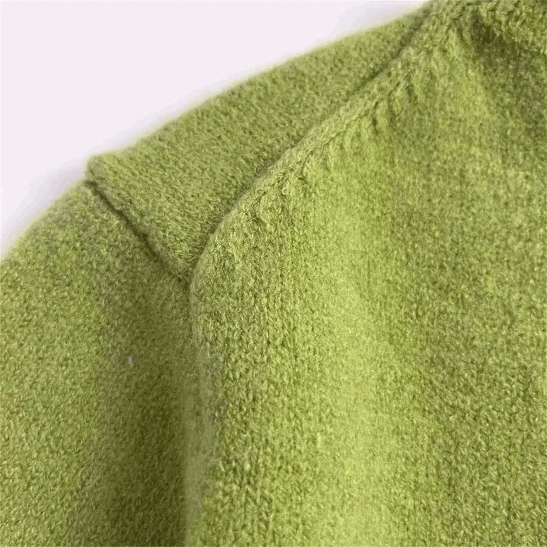 Women's Soft Short Sleeve Knitted Shirt Round Neck Solid Color Pullover