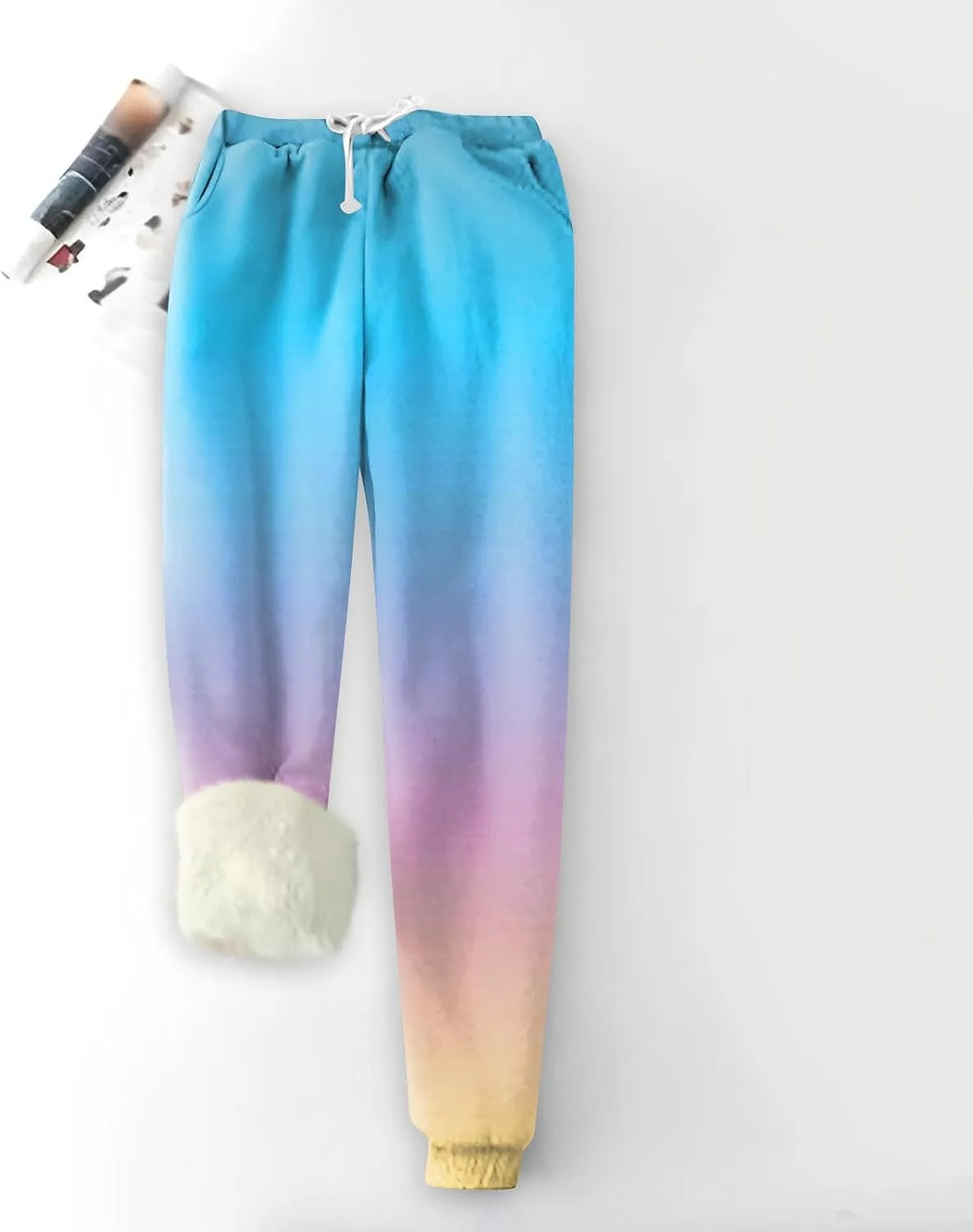 Womens Winter Warm Fleece Pants Sherpa Lined Sweatpants Jogger Outdoor Athletic Active Lounge Pants
