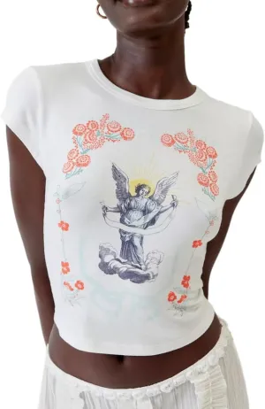 Y2k Baby Tee Women Short Sleeve Graphic Crop Top Cute Fruit Floral Teen Girl Vintage Aesthetic Slim Cropped T Shirt