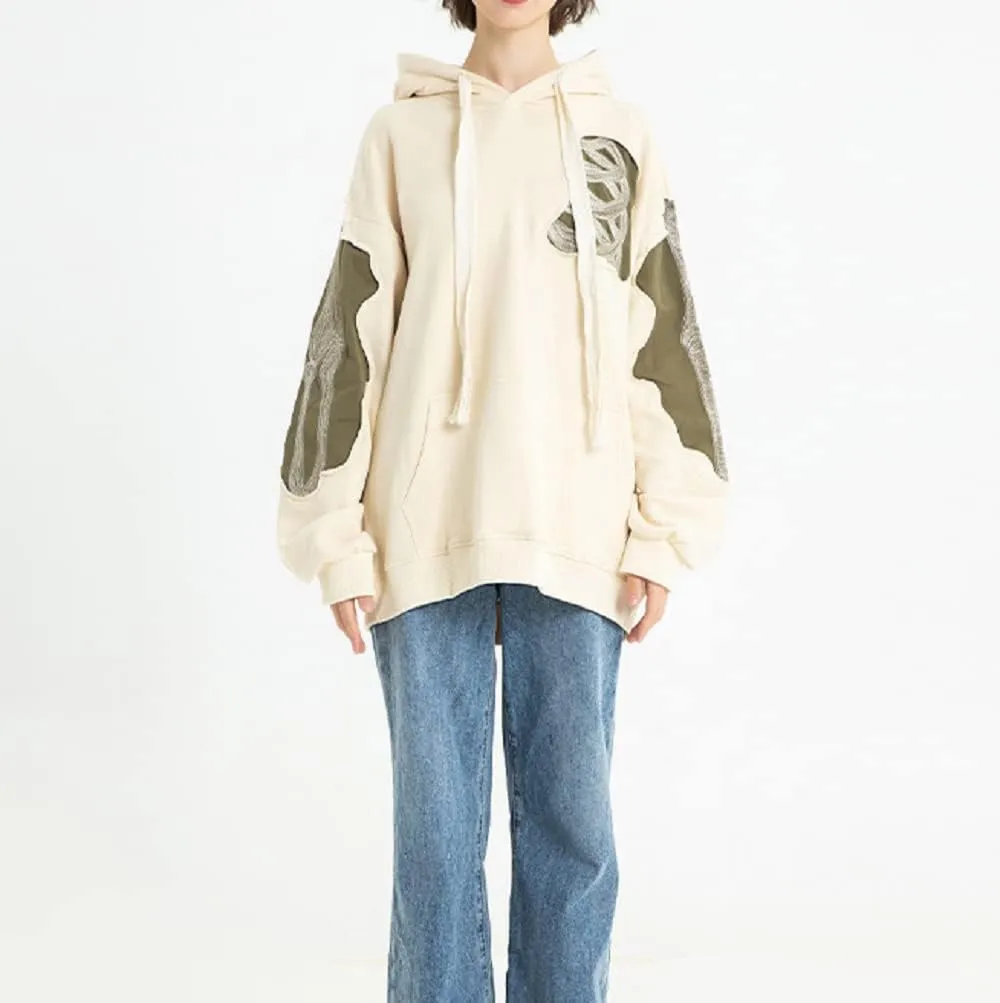 YEOU Y2K Oversized Zip Up Skeleton Hoodie Streetwear Graphic Hoodies Vintage Hooded Sweatshirts