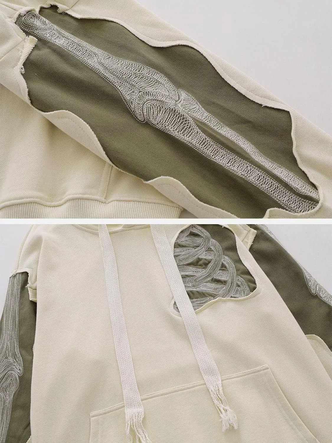YEOU Y2K Oversized Zip Up Skeleton Hoodie Streetwear Graphic Hoodies Vintage Hooded Sweatshirts