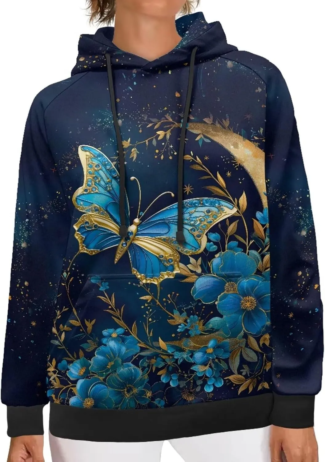 YEXIATODO Sweatshirts Crop Hoodie Womens Hooded Pullover Graphic Pullover Sweaters Workout Jackets for Teen Girls 2XS-4XL