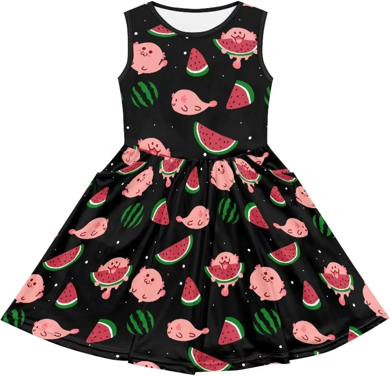 Ystardream Dress for Girls Cute Girl's Loose Casual Holiday Midi Dress