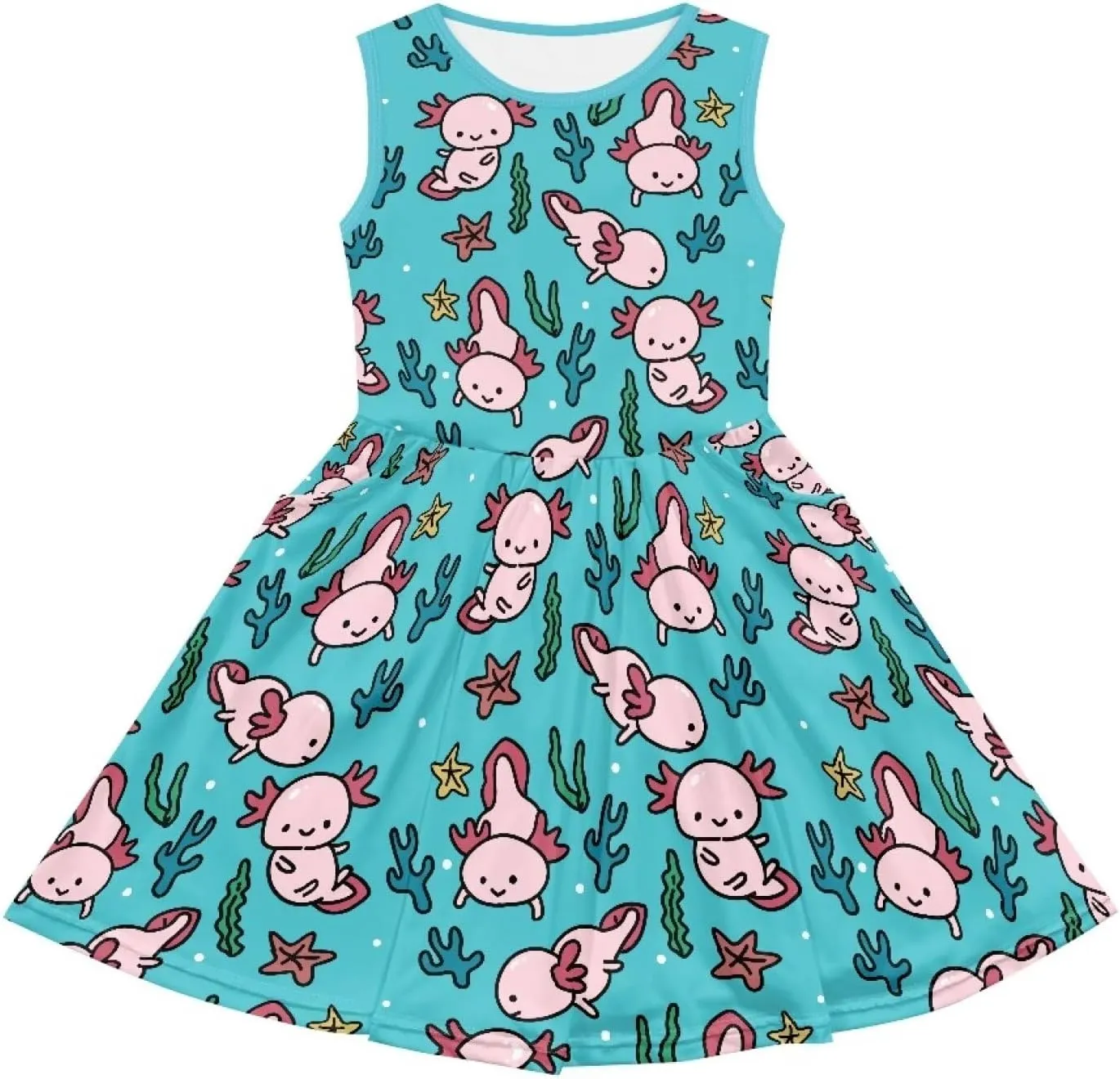 Ystardream Dress for Girls Cute Girl's Loose Casual Holiday Midi Dress