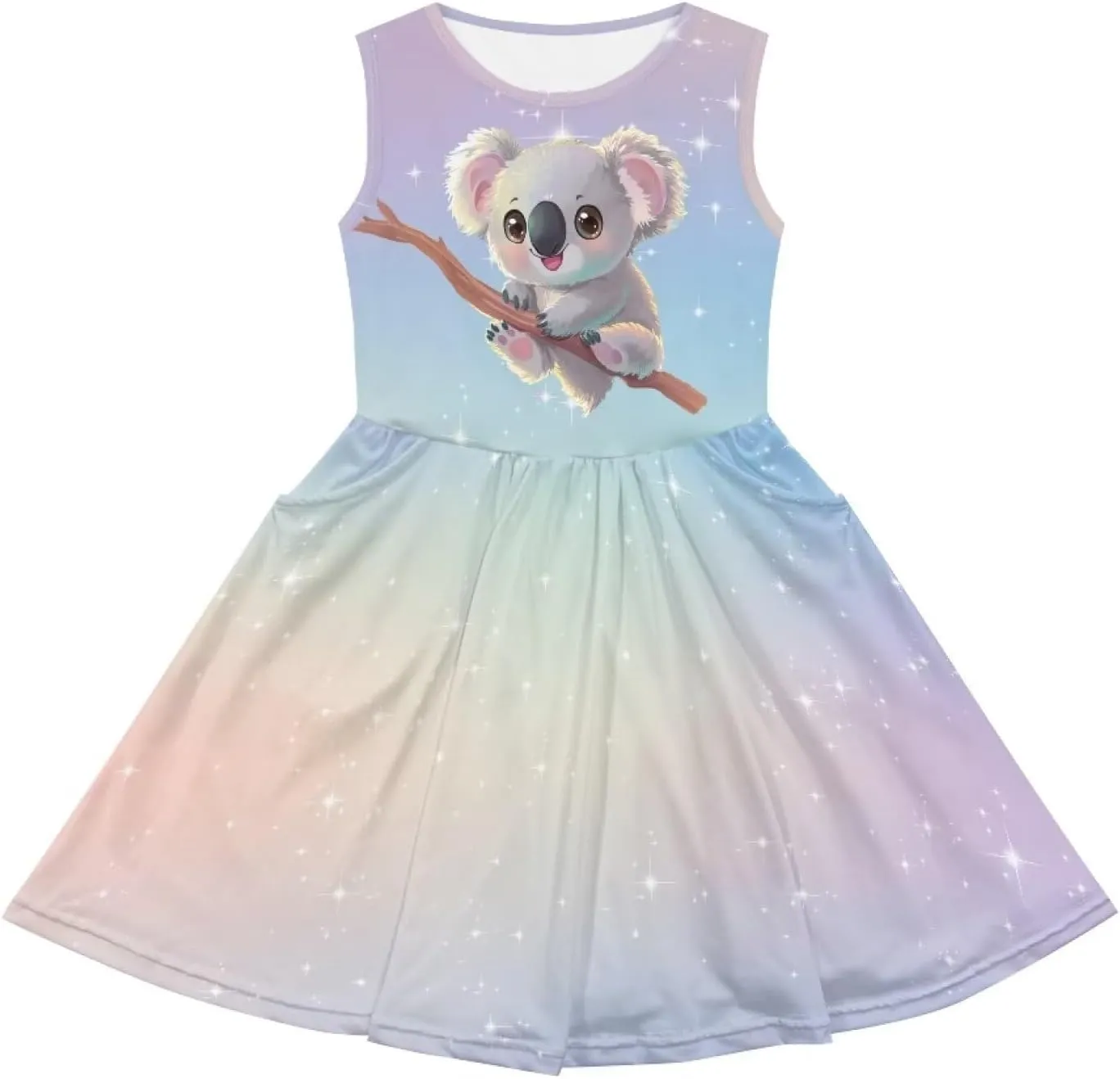 Ystardream Dress for Girls Cute Girl's Loose Casual Holiday Midi Dress