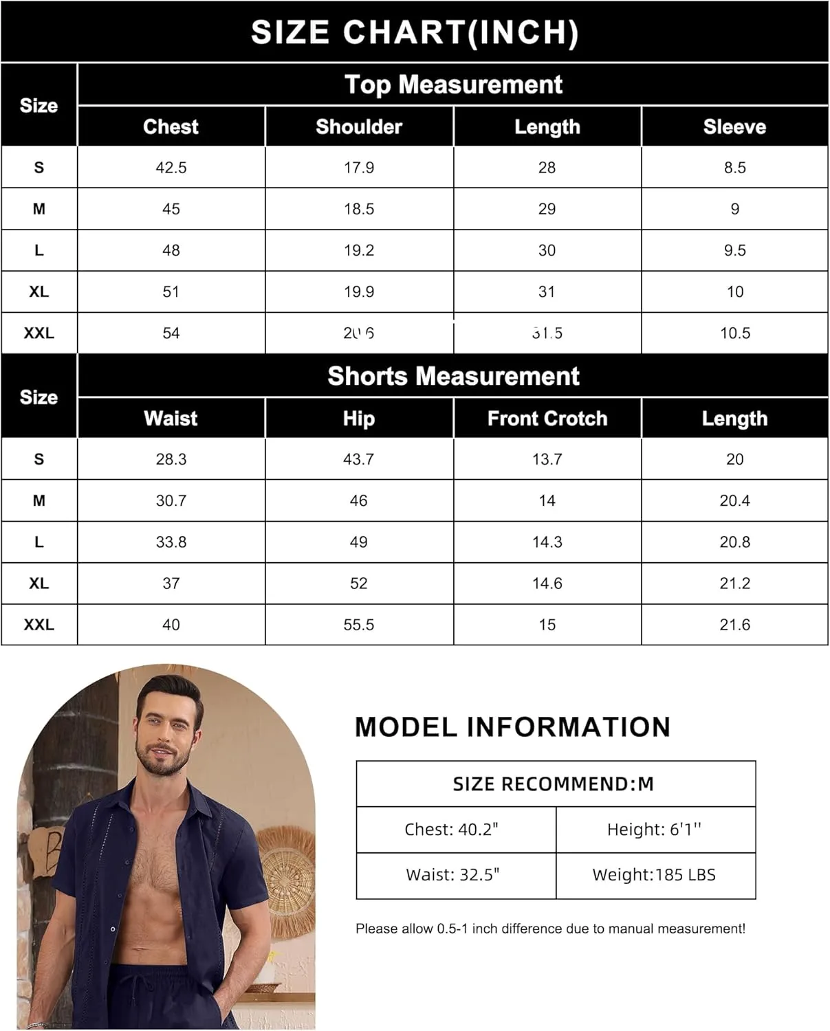 YTD Men's 2 Pieces Shirt Sets Short Sleeve Casual Button Down Hippie T-Shirts Shorts Sets Summer Fashion Beach Outfits