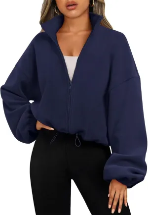 Zip Up Hoodie Women Casual Long Sleeve Track Jackets with Pockets Y2K Pullover Fall Outfits Sweatshirts